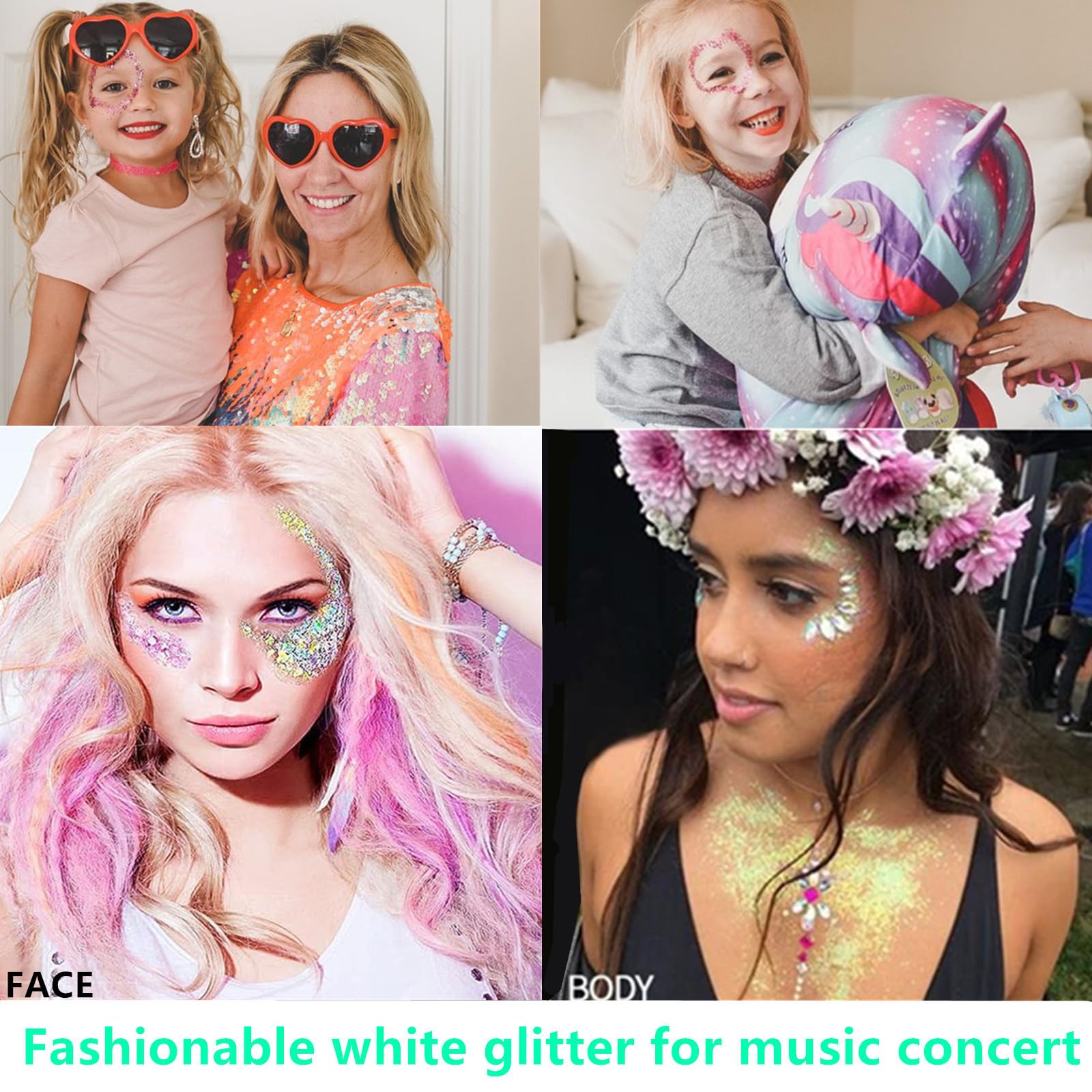 Go Ho hair and braid detail with glitter added for durable mermaid-style accents