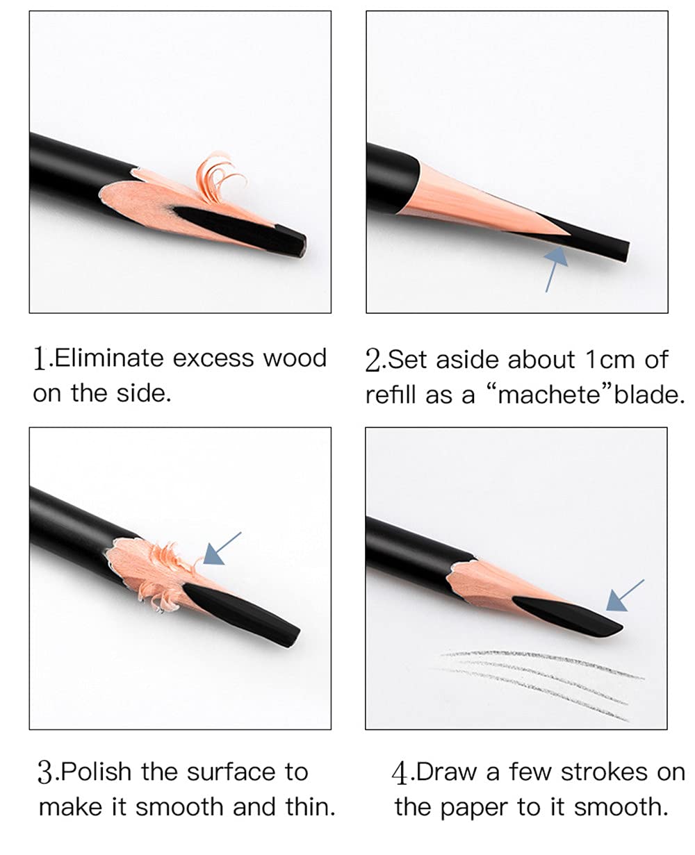Go Ho pencils in a makeup bag showing portability and everyday use