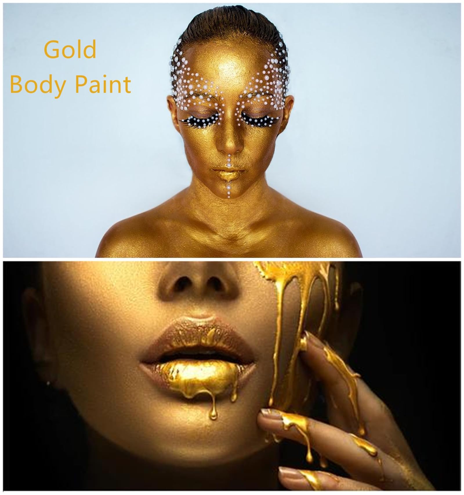 Go Ho metallic gold texture close-up demonstrating creamy spread and coverage
