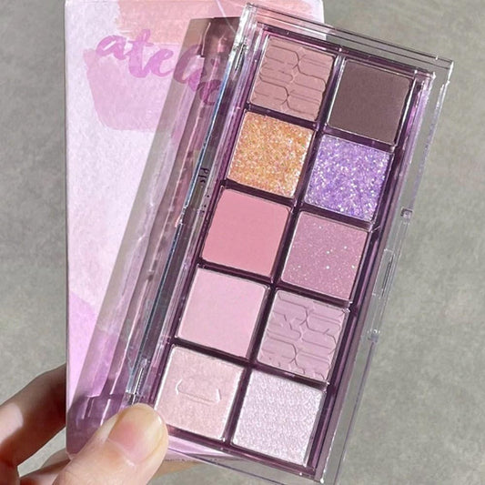 Go Ho open palette top view showing ten cool-toned shades for versatile looks
