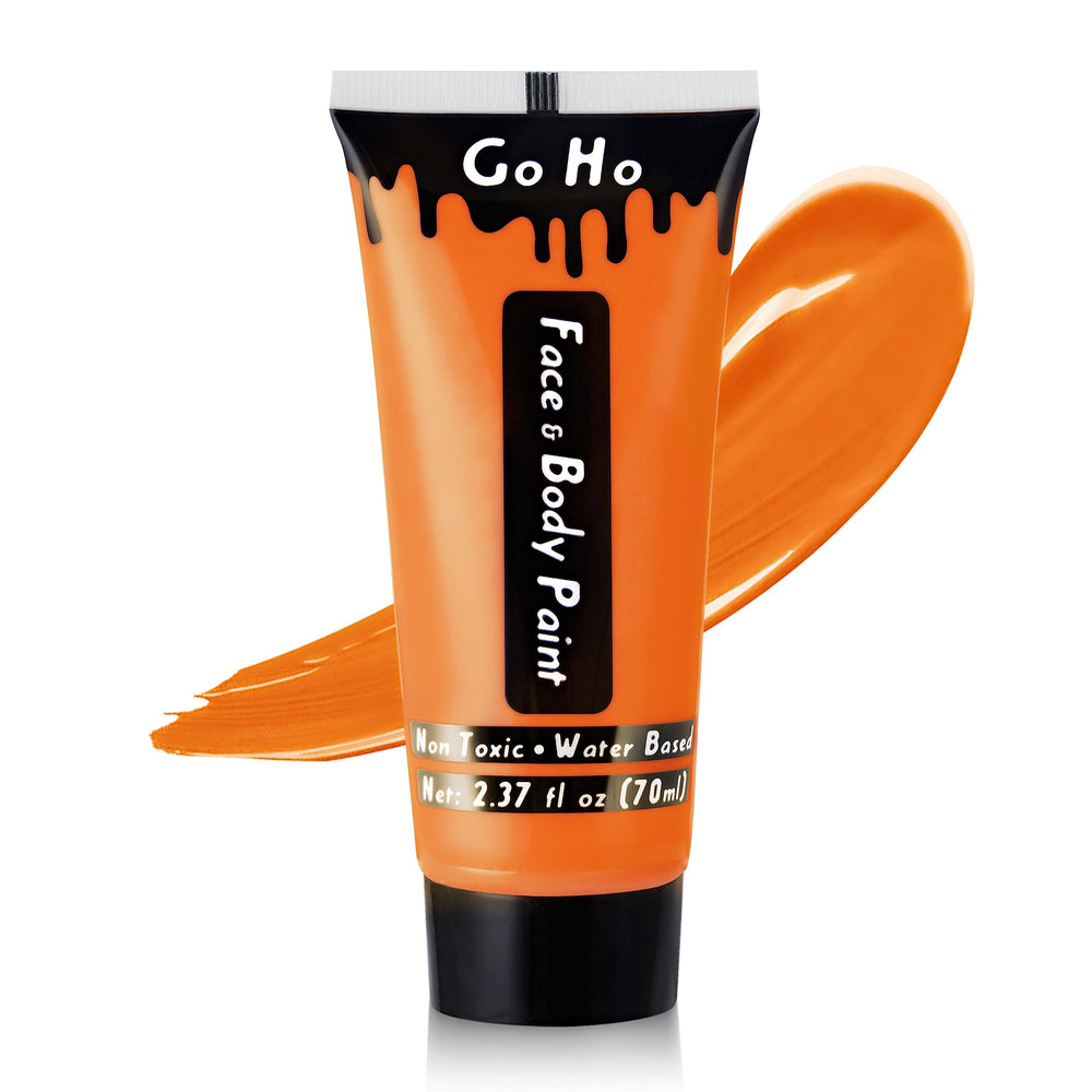 Go Ho jar front view showing bright orange paint and clear labeling for bold coverage