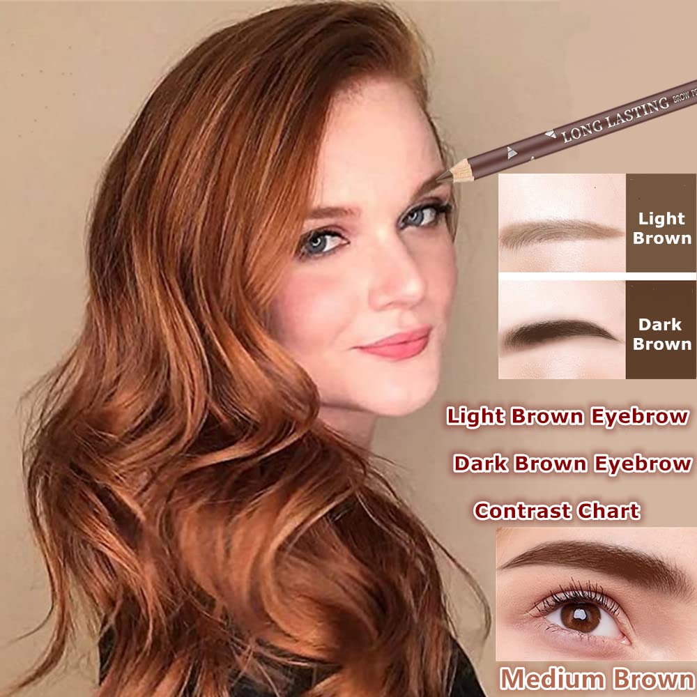 Go Ho pencils used to shape brows demonstrating clean definition