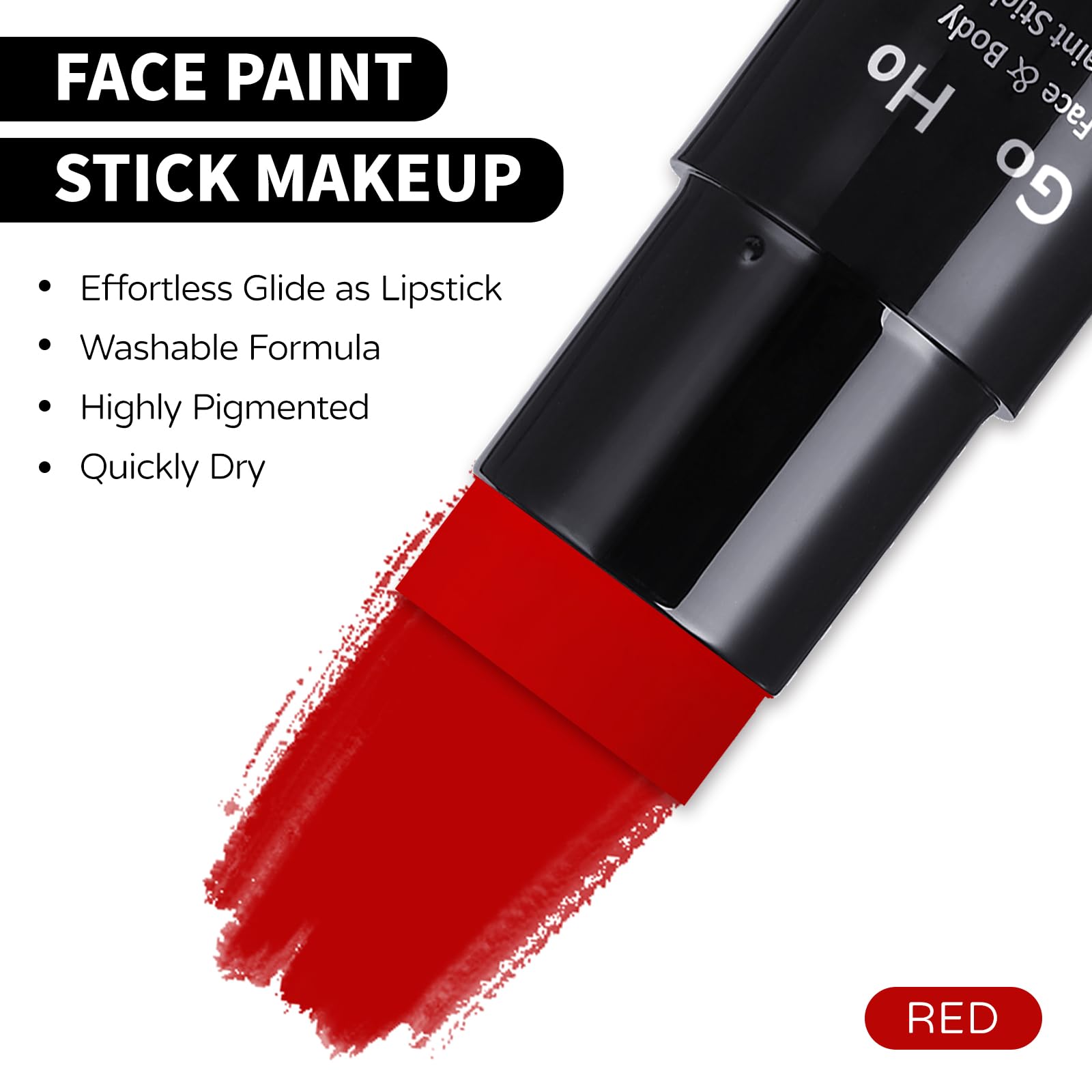 Go Ho creamy red paint texture close-up demonstrating smooth blendability