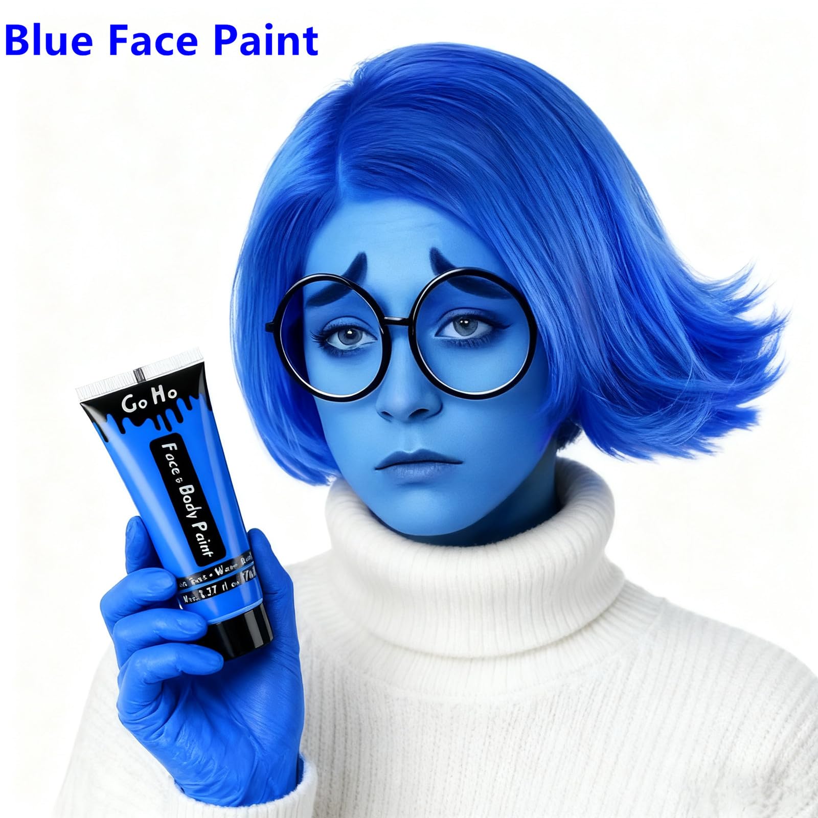Go Ho royal blue open jar highlighting creamy texture for smooth application
