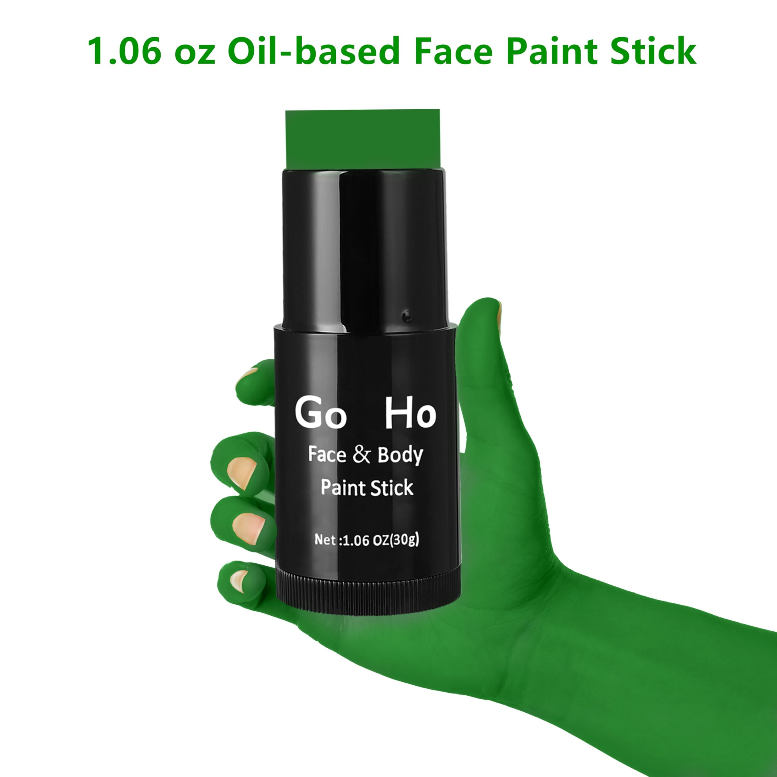 Go Ho stick size in hand indicating large 1.06 oz capacity benefit