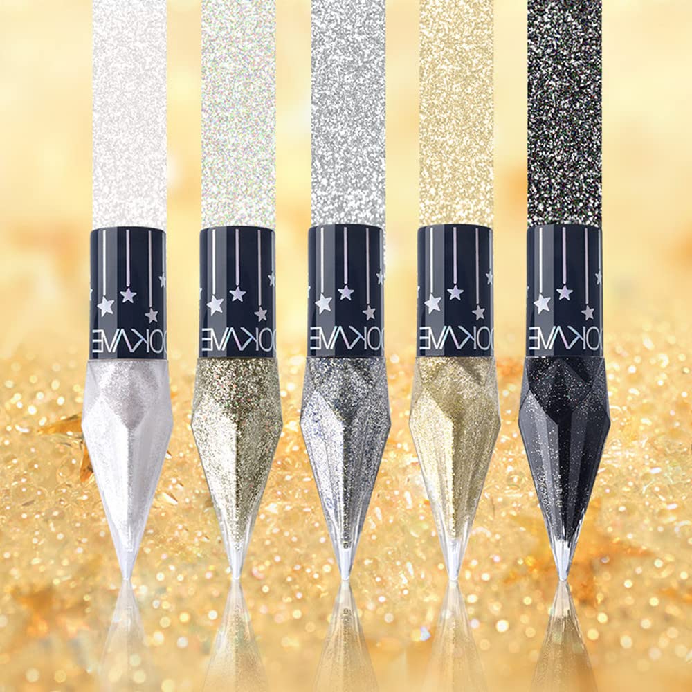 Go Ho swatches on arm of all five shimmer shades for color guide
