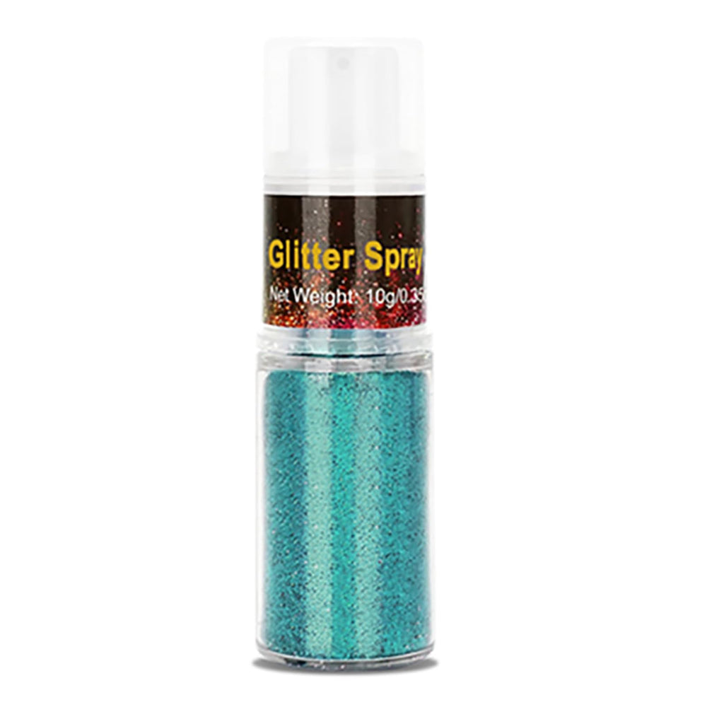 Go Ho teal spray bottle front view showing label and compact design for travel
