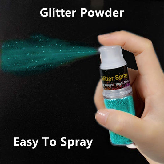 Go Ho teal glitter applied to hair roots adding holographic shimmer and festival-ready shine