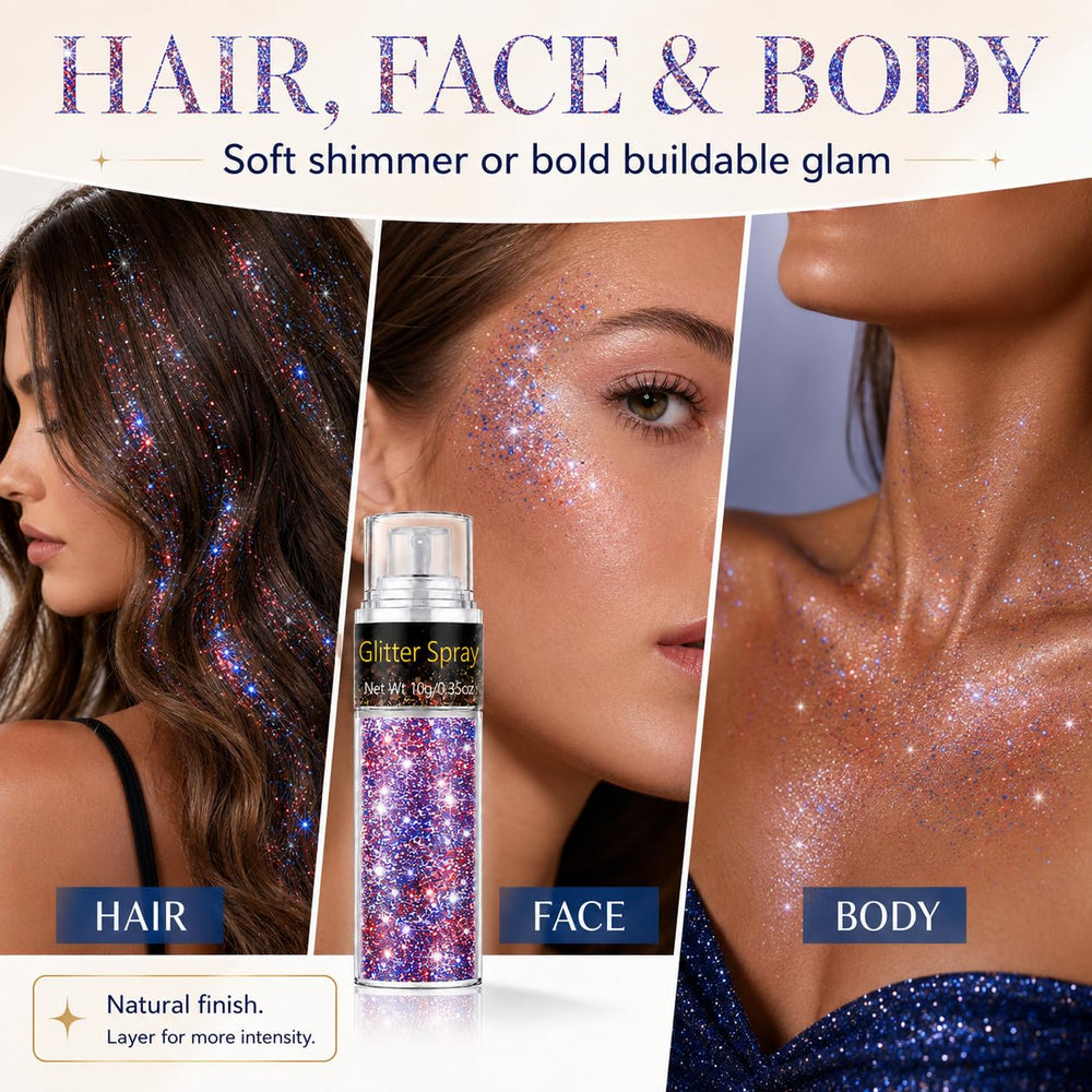 Go Ho glitter powder texture close-up revealing ultra-fine shimmer blend