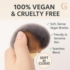 GOERTI bristle close-up showing ultra-soft vegan fibers for gentle blending