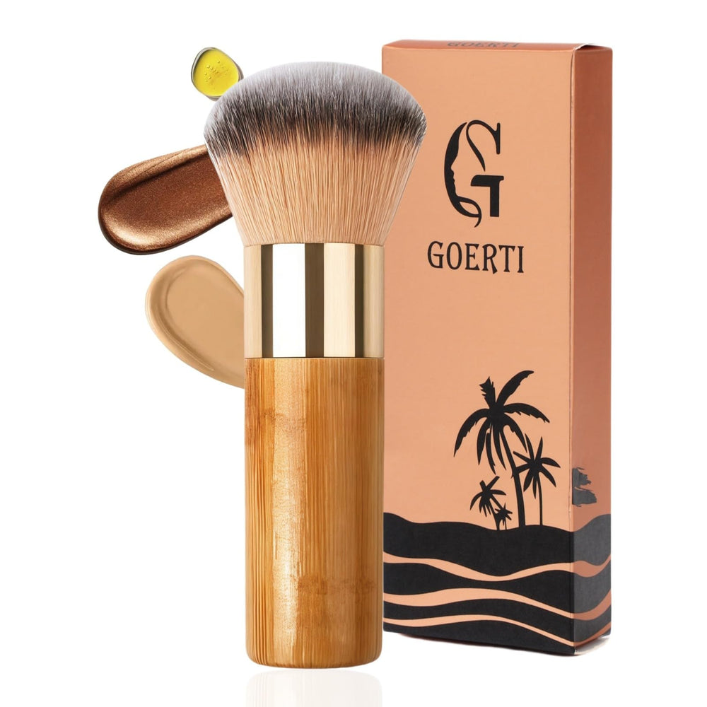 GOERTI kabuki brush front view showing full head for even application