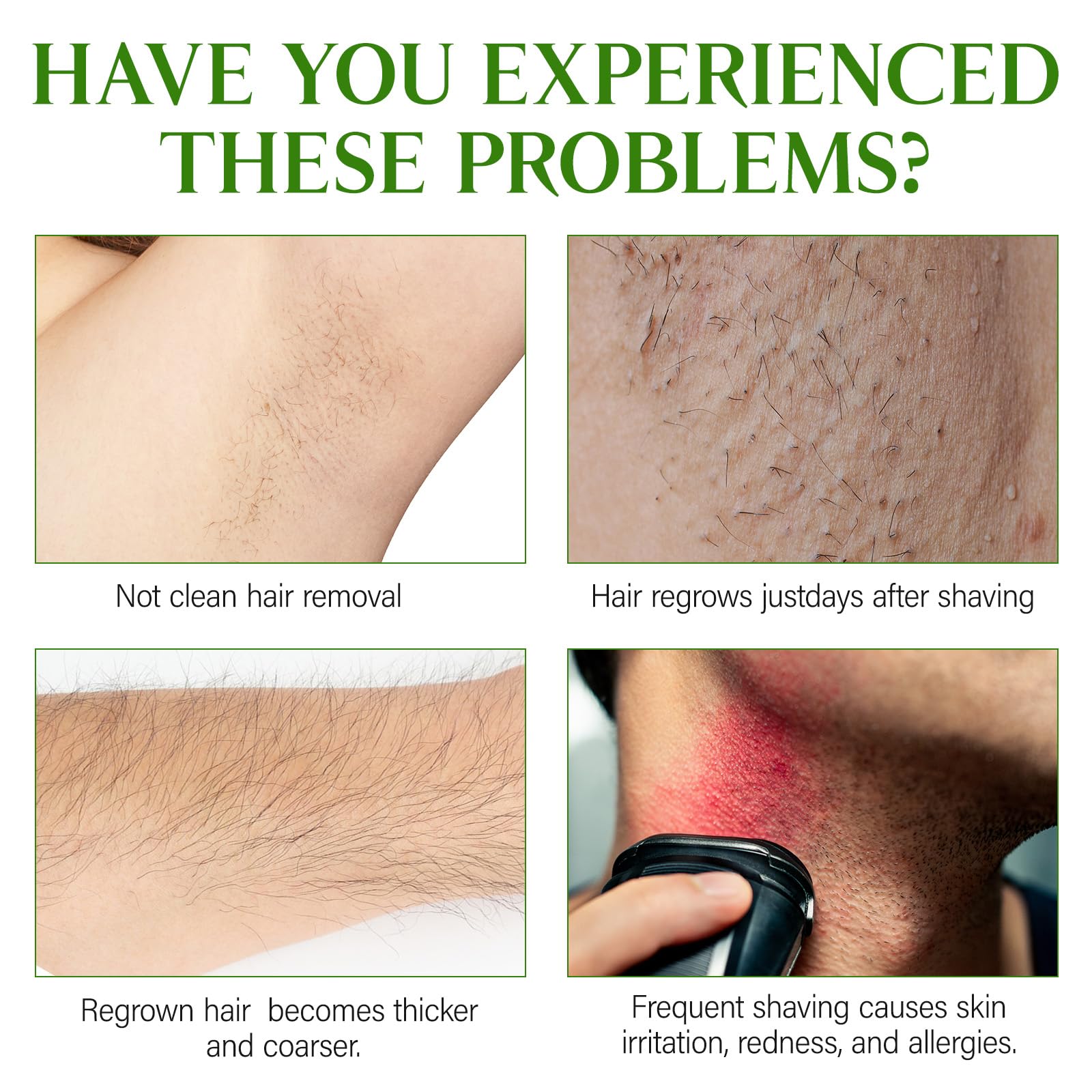 GOGIFTGO illustration of before and after regrowth showing reduced visible hair frequency