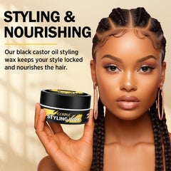 Applying Goiple edge control with fingertips for precise, controlled styling benefit