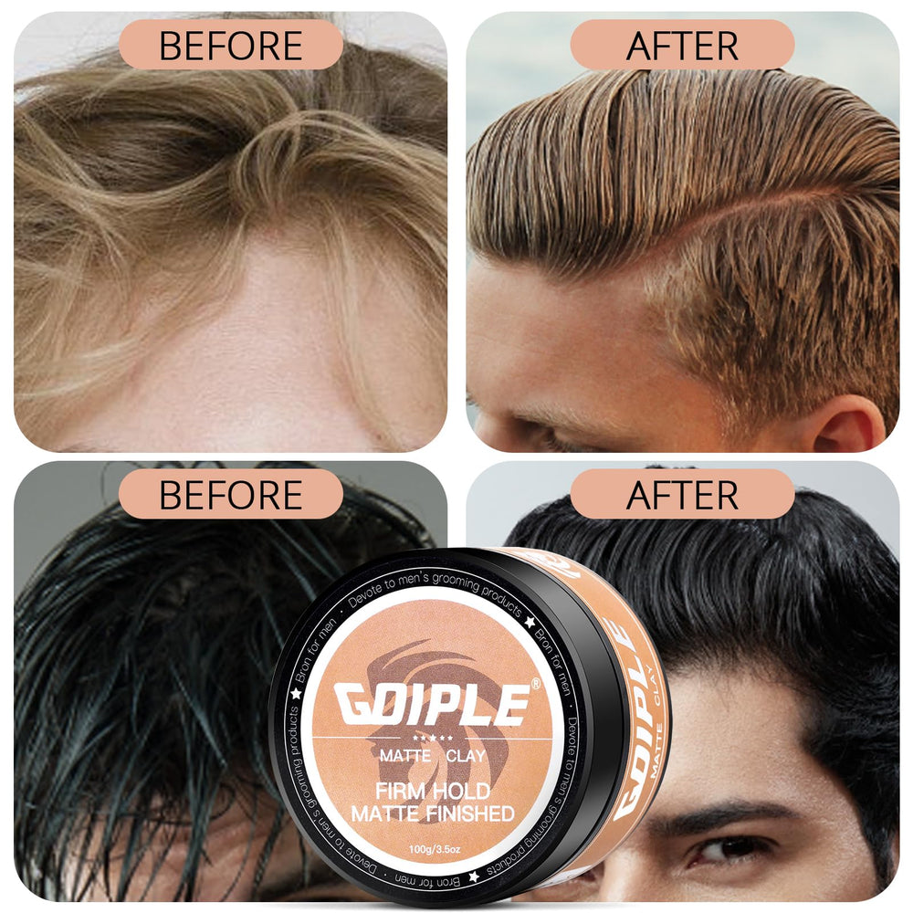 Goiple before and after comparison showing added texture and thickness benefit