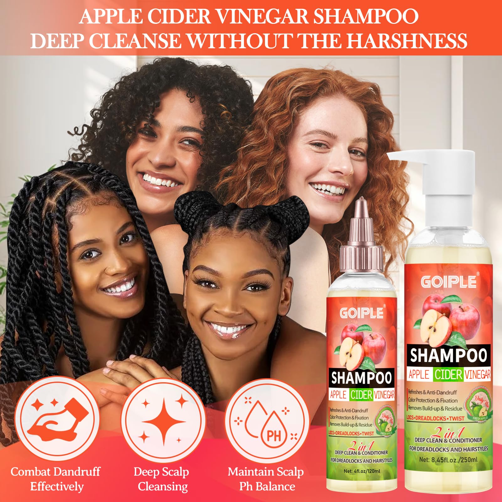 Goiple label detail highlighting apple cider vinegar-inspired formula benefit