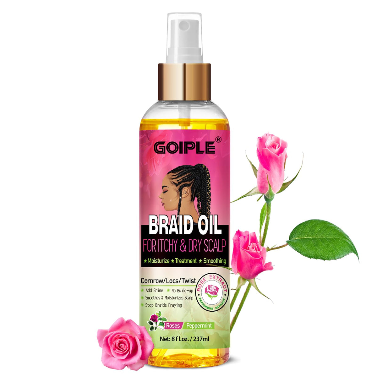 Goiple bottle front view showing clean packaging and product benefit