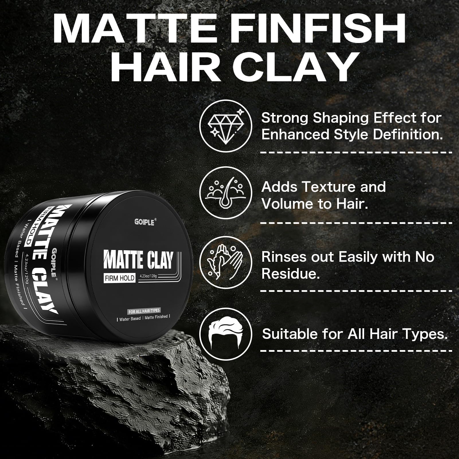 Goiple close-up of clay texture highlighting grip and matte finish