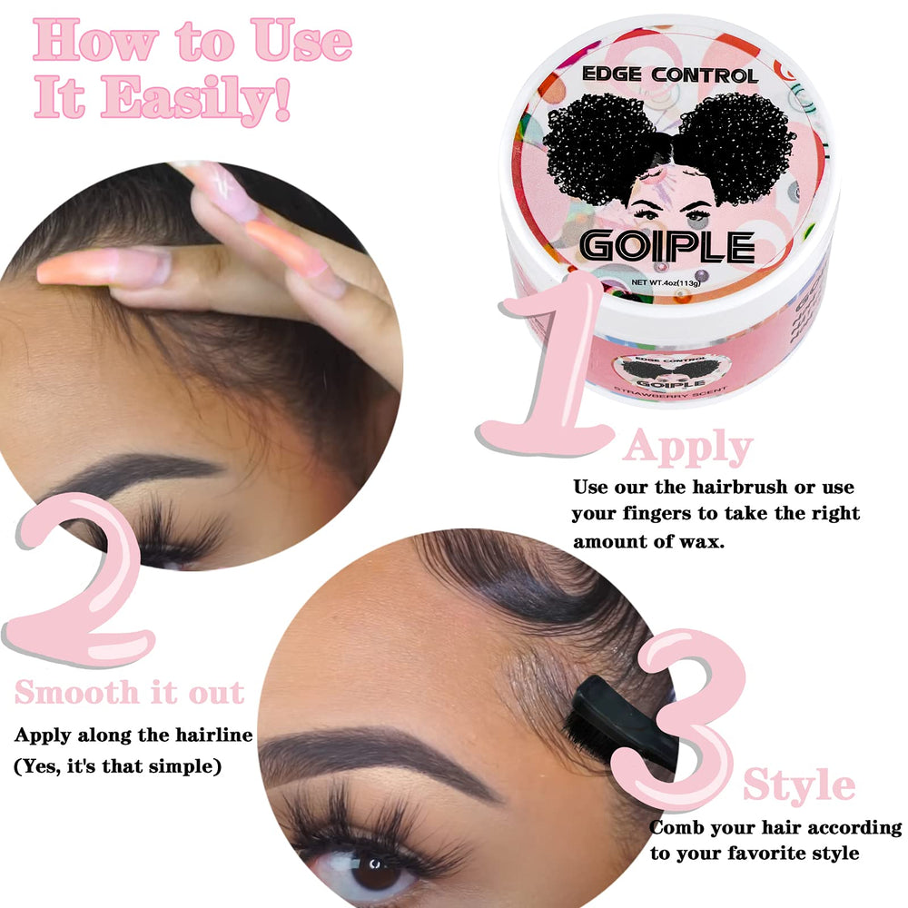 Before and after hairline with Goiple showing defined, neat edges