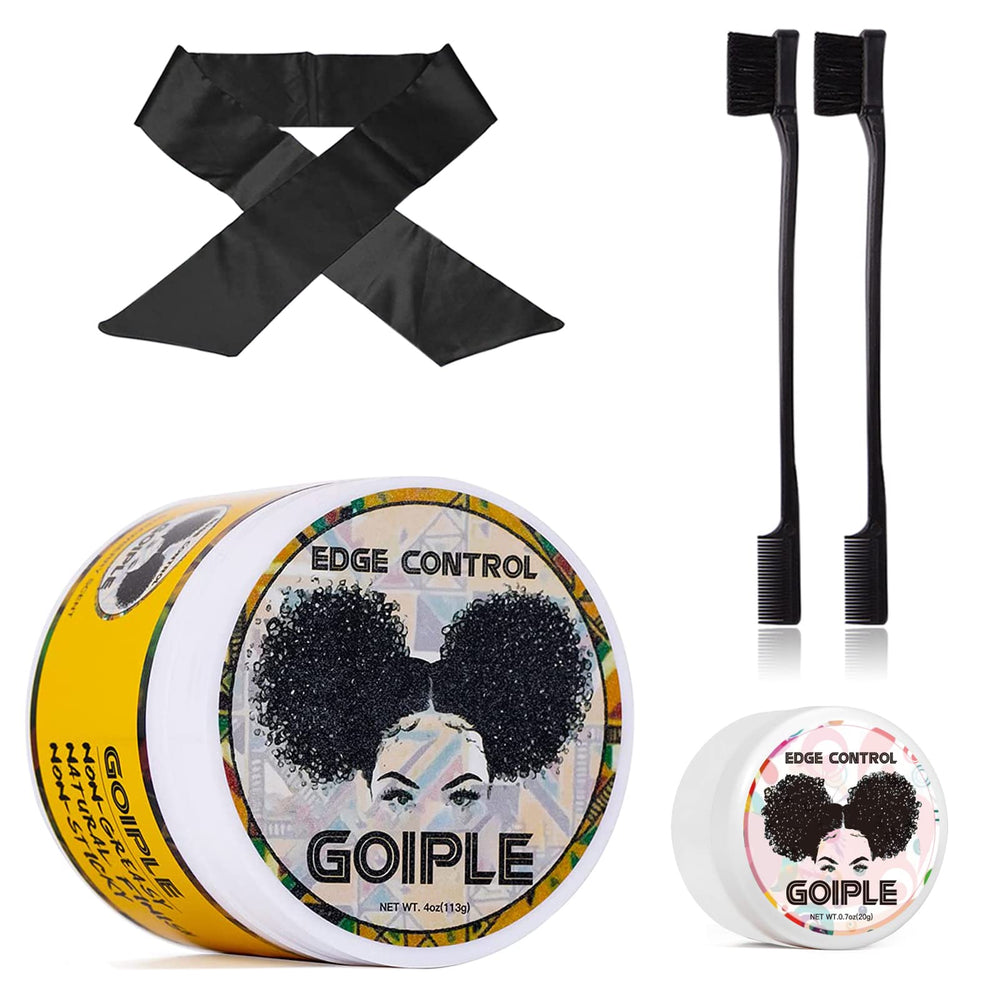 Goiple edge control jar front showing product for strong hold