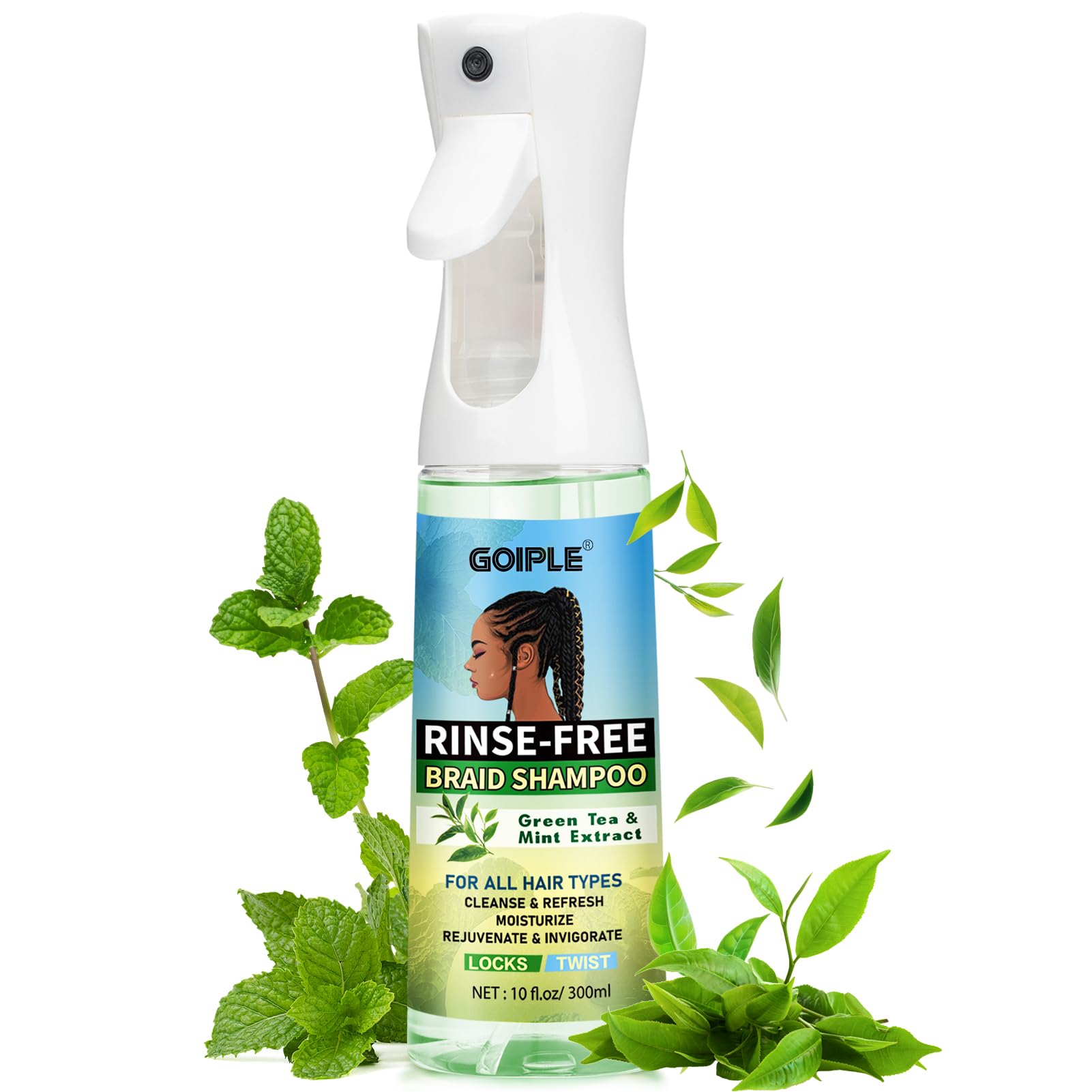 Goiple front bottle view showing label and 10 fl oz size, convenient for travel
