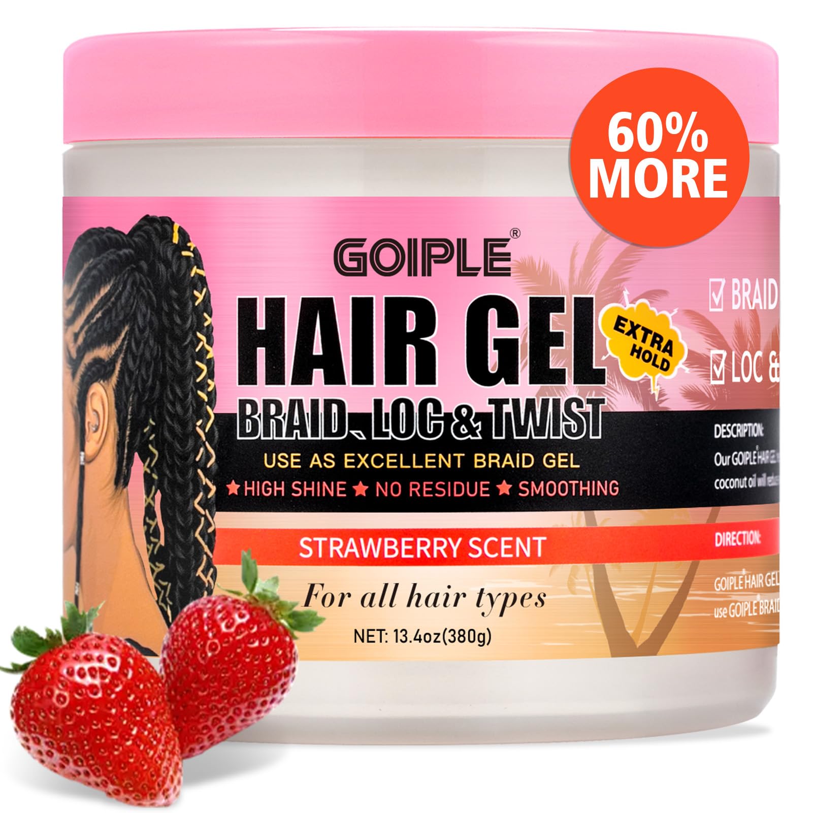 Goiple front jar showing label and 13.4oz size for clear product info