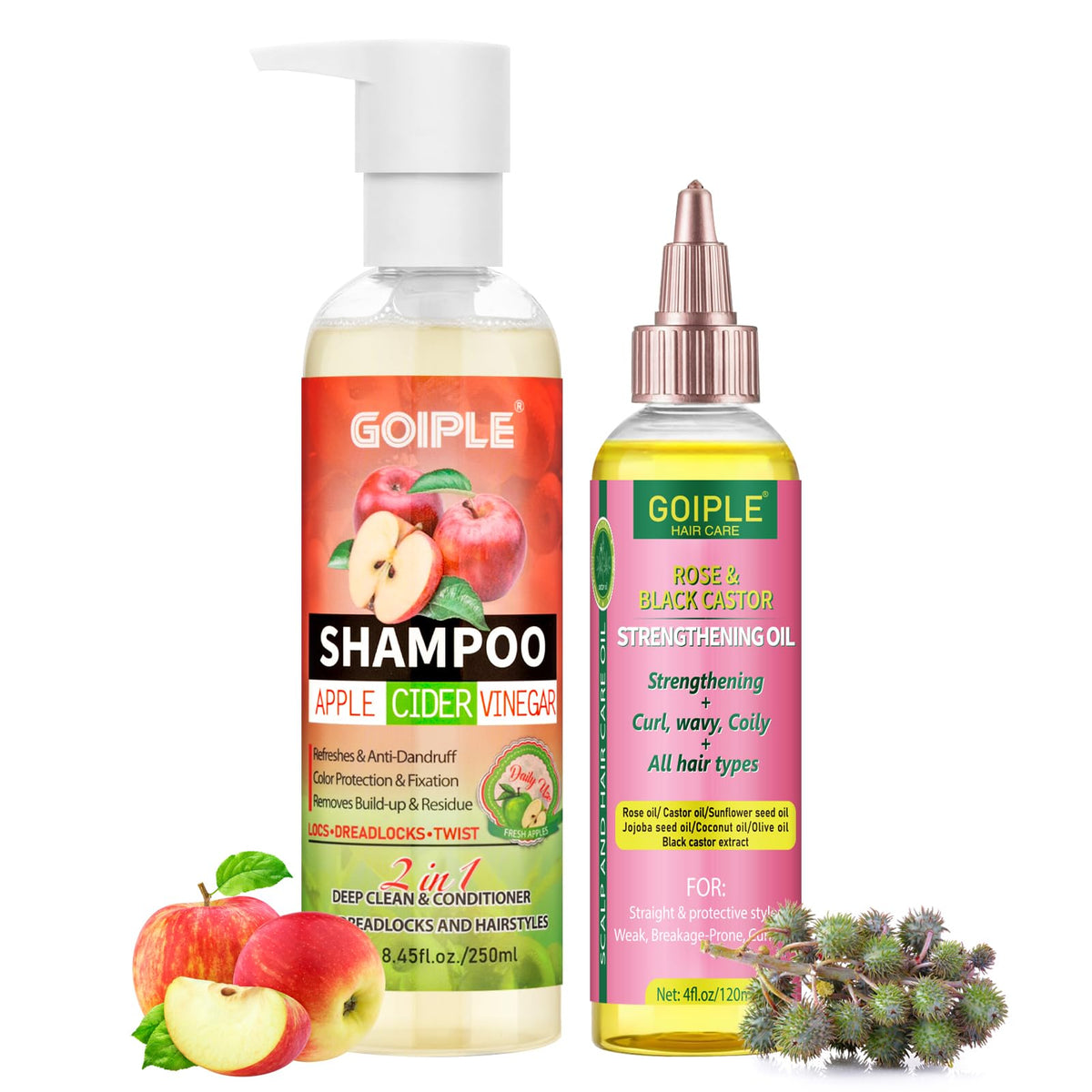 Goiple front packaging showing full 2‑in‑1 set and benefits
