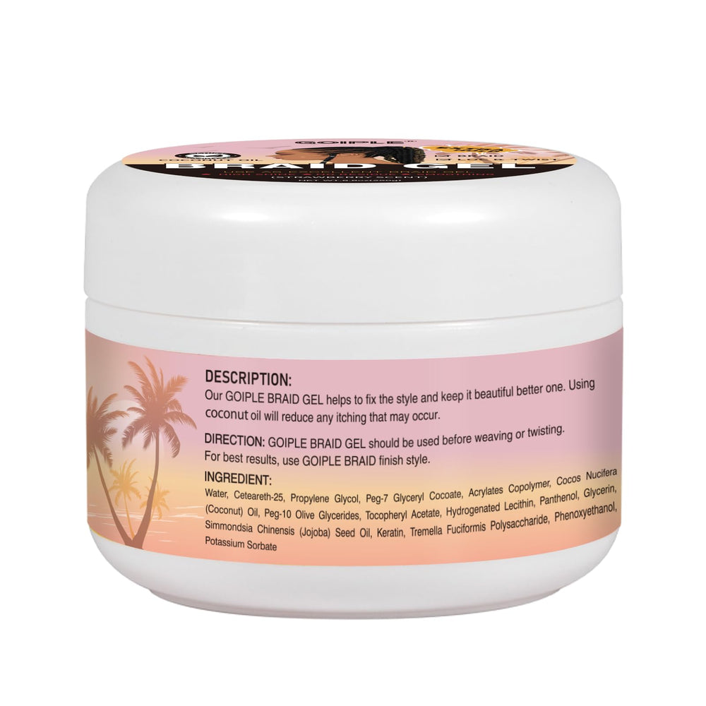 Goiple ingredient icons with argan beeswax coconut showing natural nourishing benefits