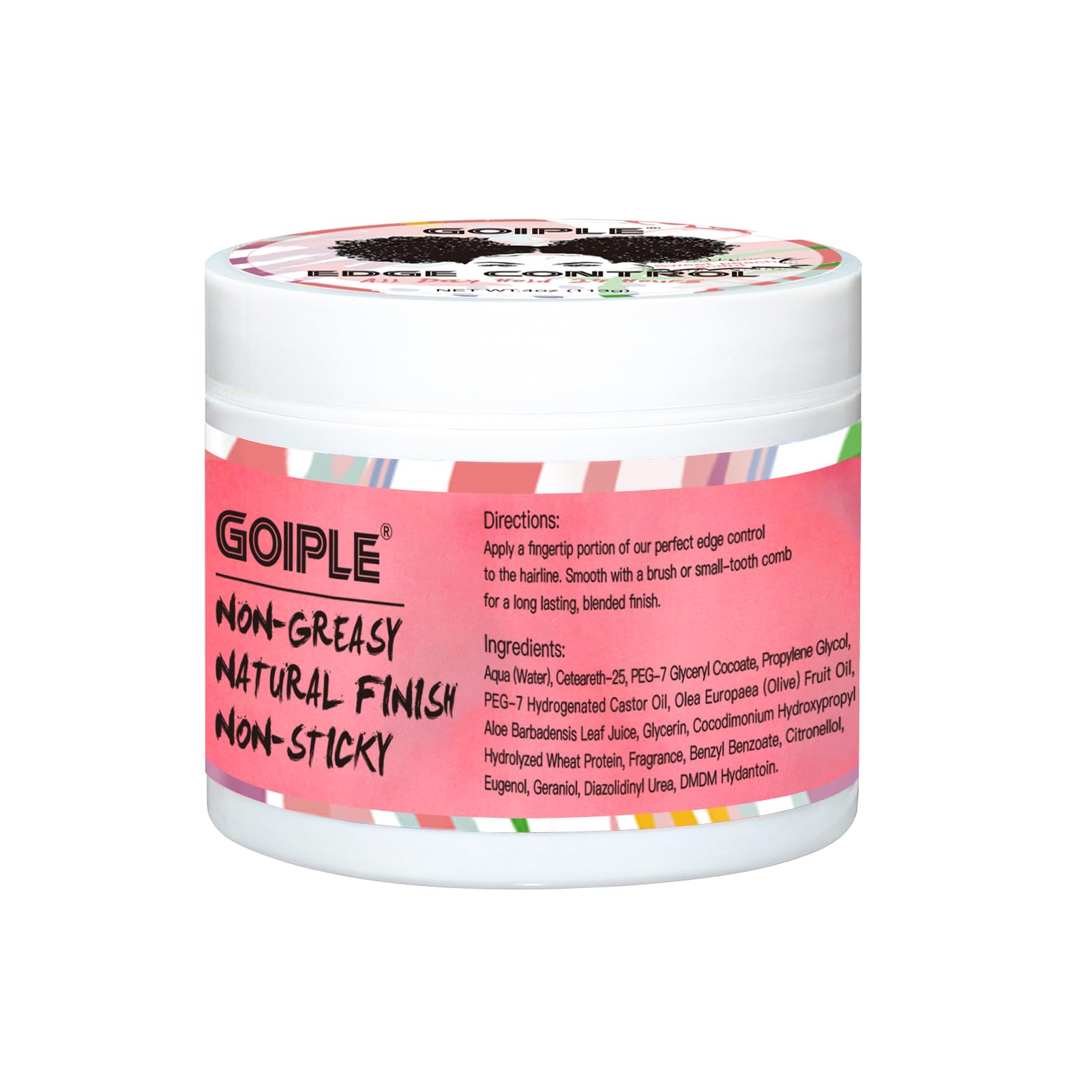 Goiple label detail highlighting olive and argan oils nourishing