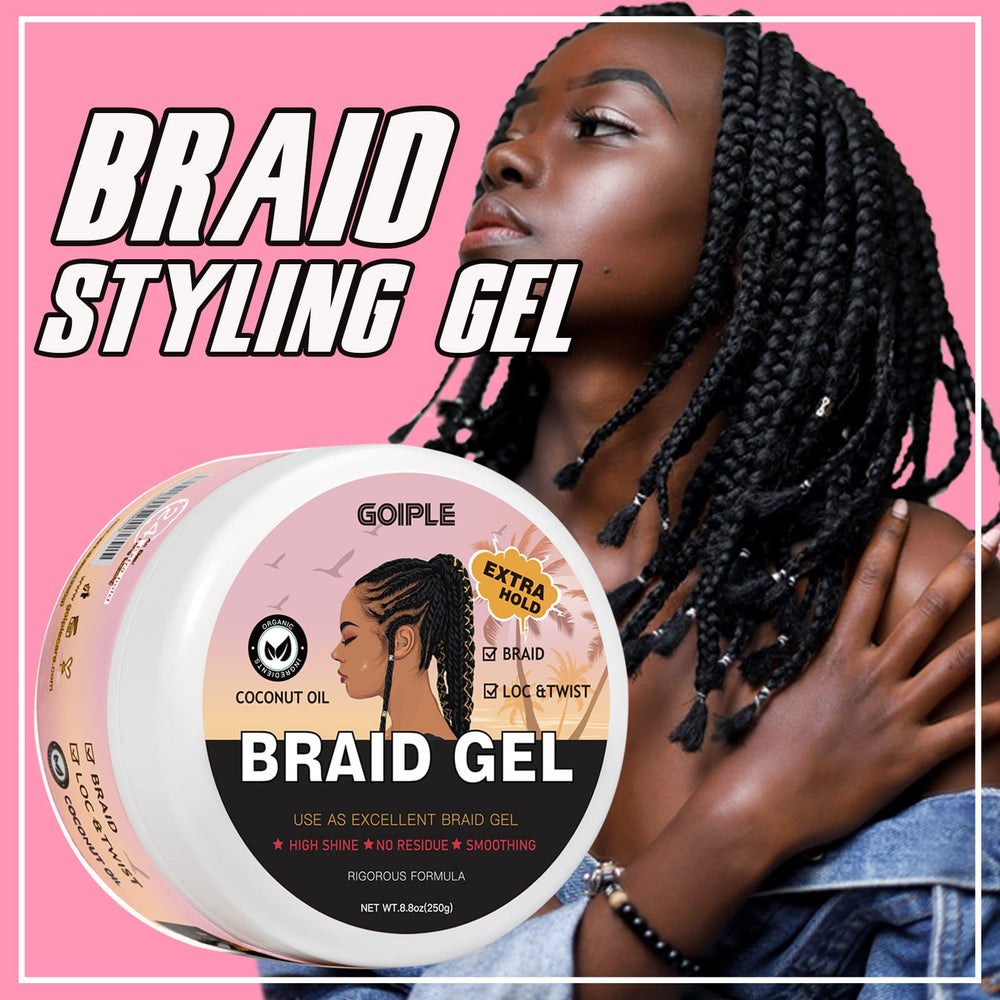 Goiple in styling studio scene showing professional braiding shine benefit