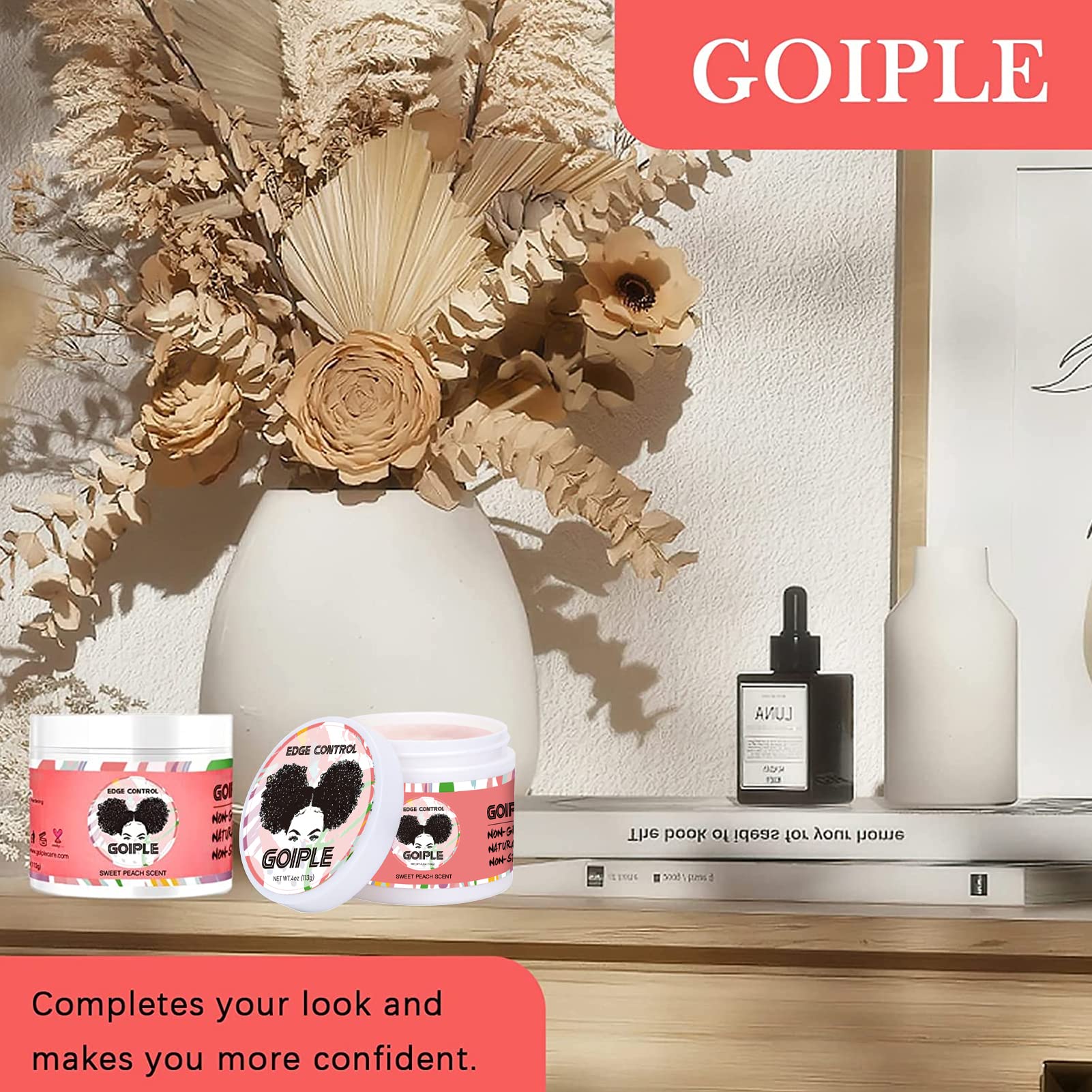 Goiple used on wig and braids in lifestyle setting showing versatile styling benefit