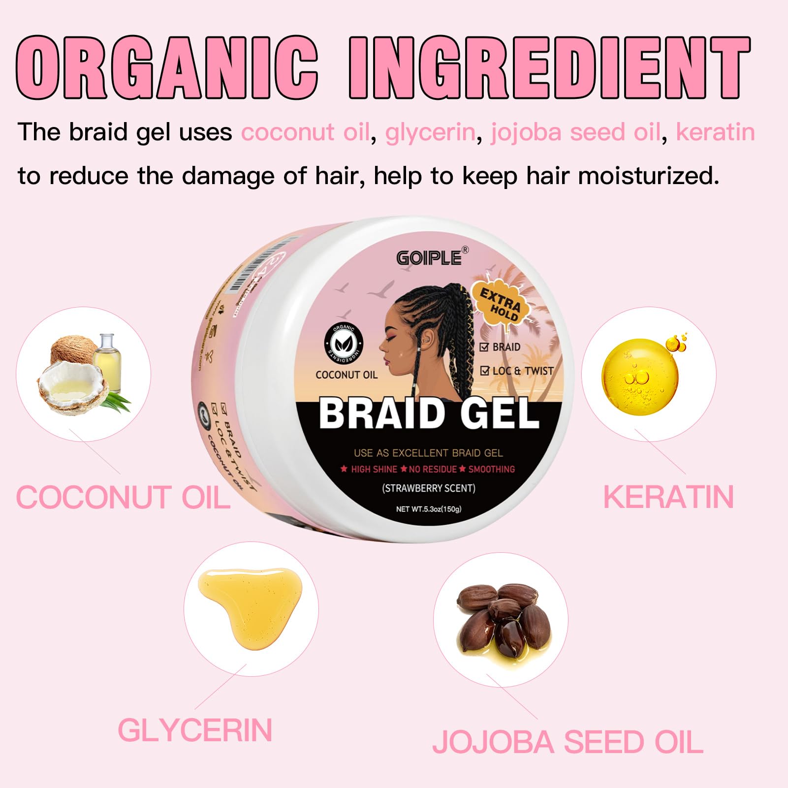 Goiple open jar texture close-up highlighting creamy gel for easy application