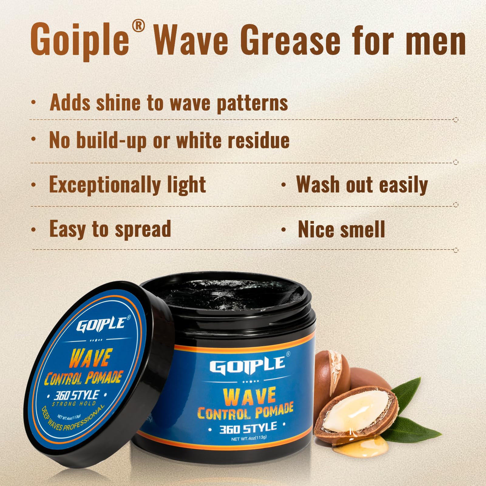 Goiple travel-size pomade in a gym bag, ideal for quick post-workout touch-ups