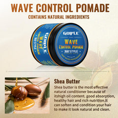 Goiple set with pomade and brush laid out, highlighting portable styling