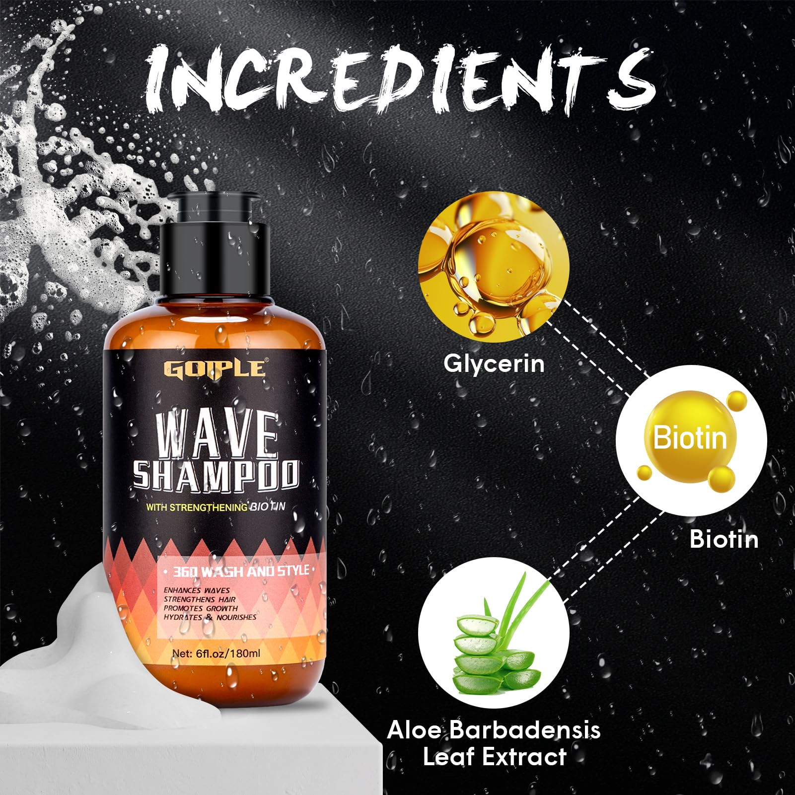 Goiple shampoo lather texture demonstrating gentle cleansing and hydration