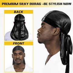 Goiple silky durag folded to protect waves and retain shine