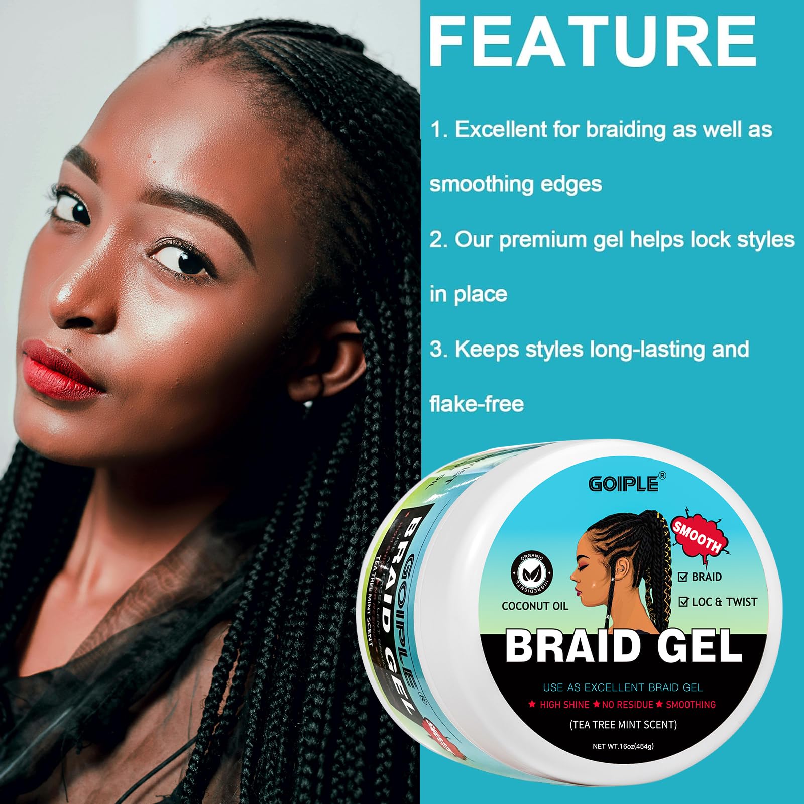 Goiple used with brush to smooth edges for polished look