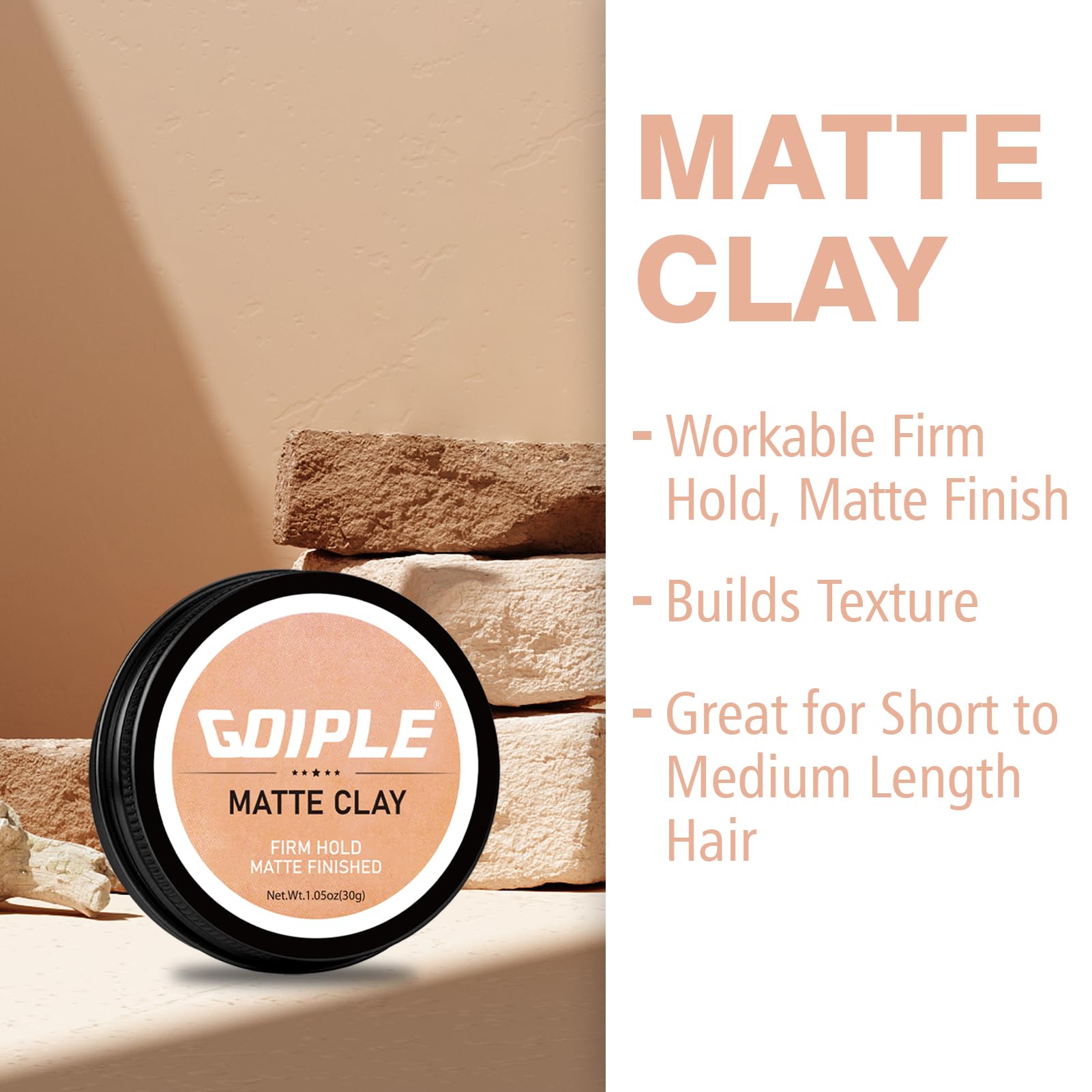 Goiple on a model with medium wavy hair adding volume and texture benefit