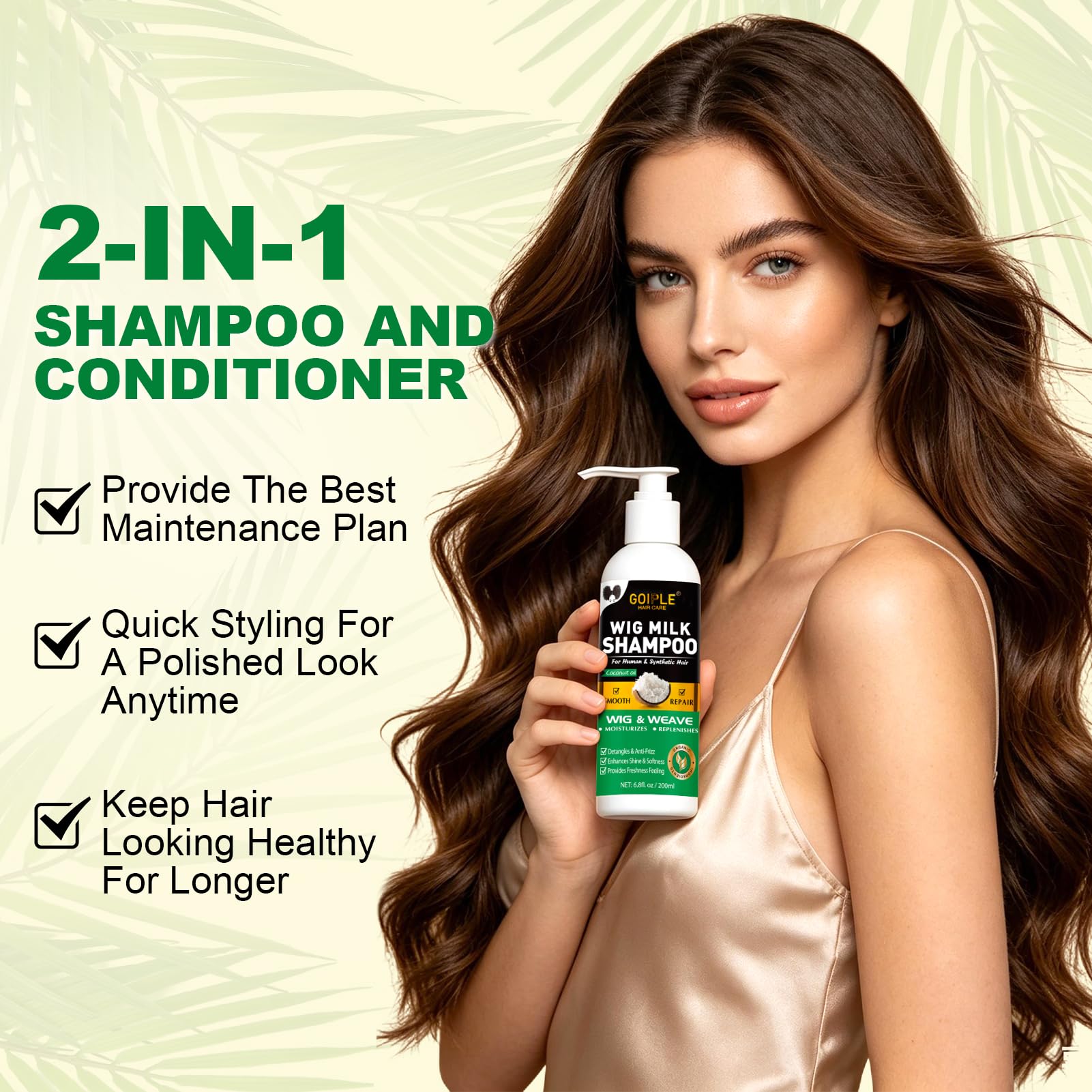Goiple close-up of shampoo texture highlighting smooth conditioning benefits