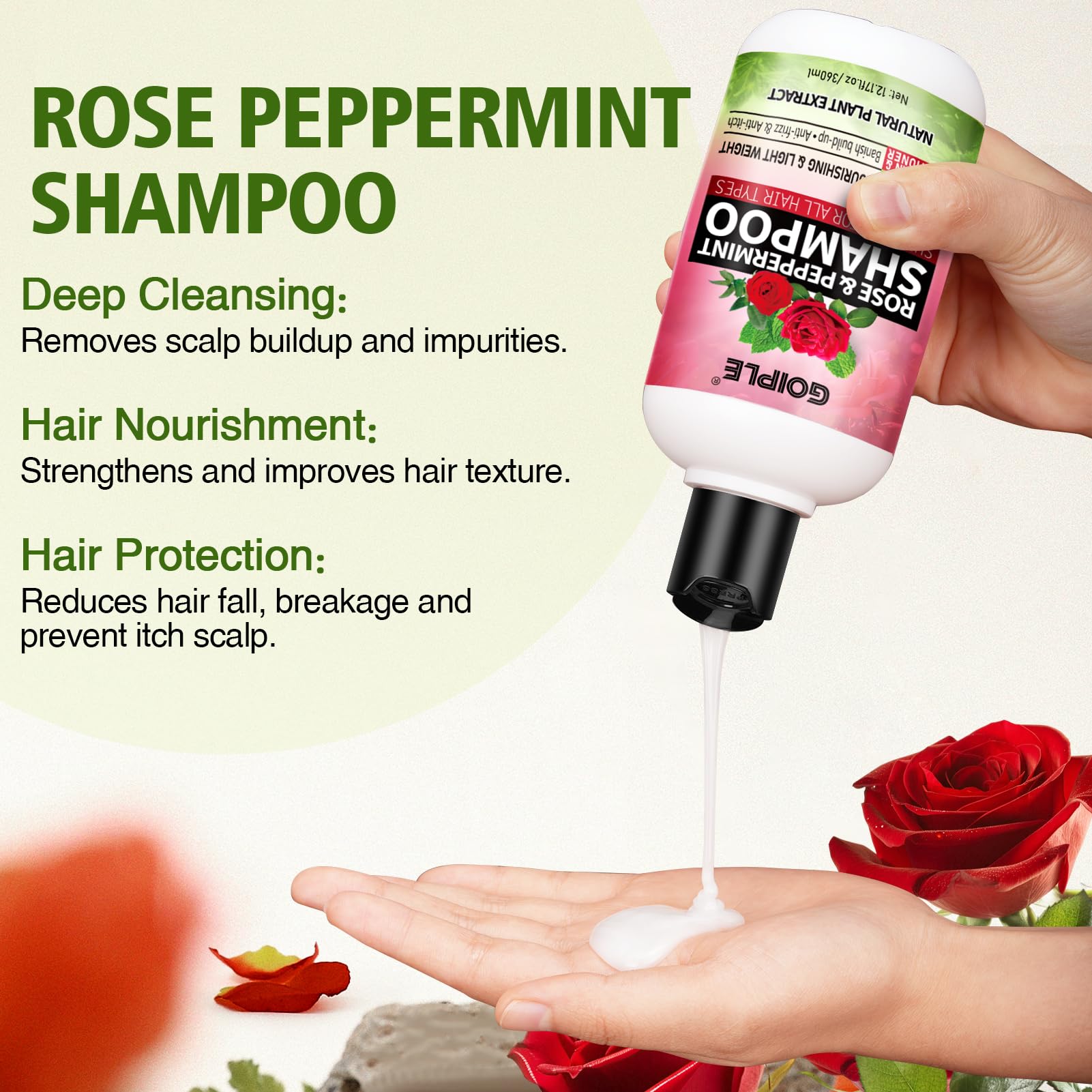 Goiple shampoo texture lather demonstrating lightweight hydration