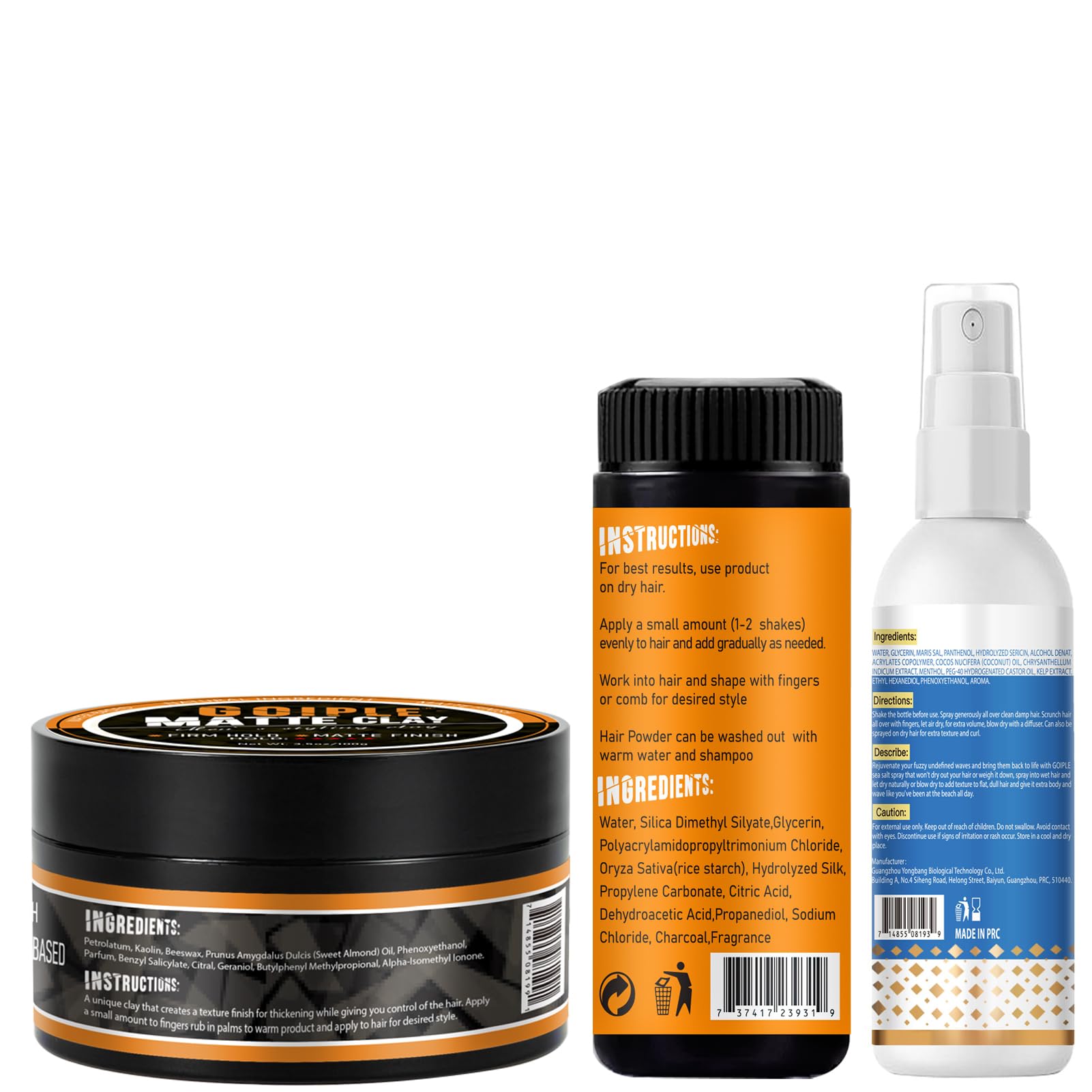 Goiple kit packed in a toiletry bag for on-the-go styling convenience