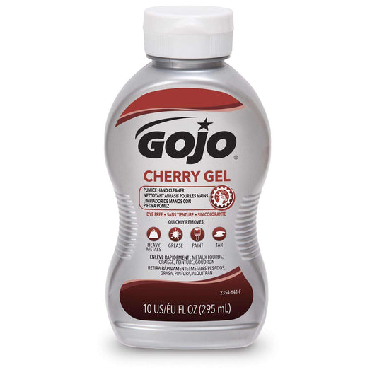 GOJO Cherry gel pumice front label showing product and cherry scent benefit