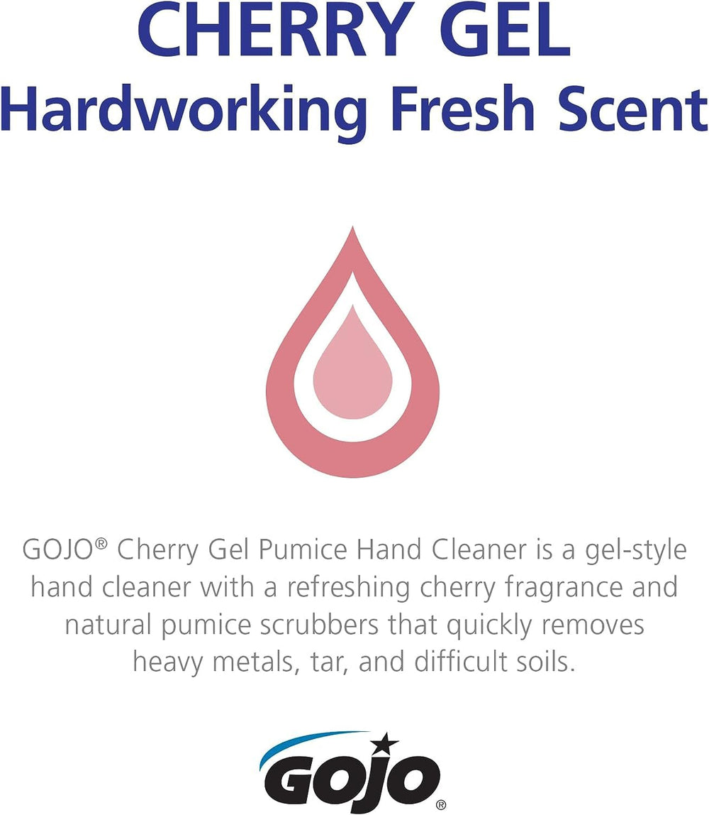 GOJO bottle beside tools illustrating 10 oz size and portability advantage