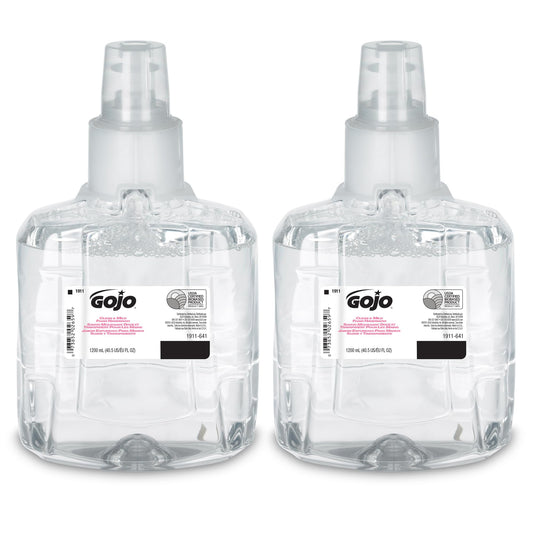 GOJO clear and mild front packaging showing label and certifications benefit workplace-friendly