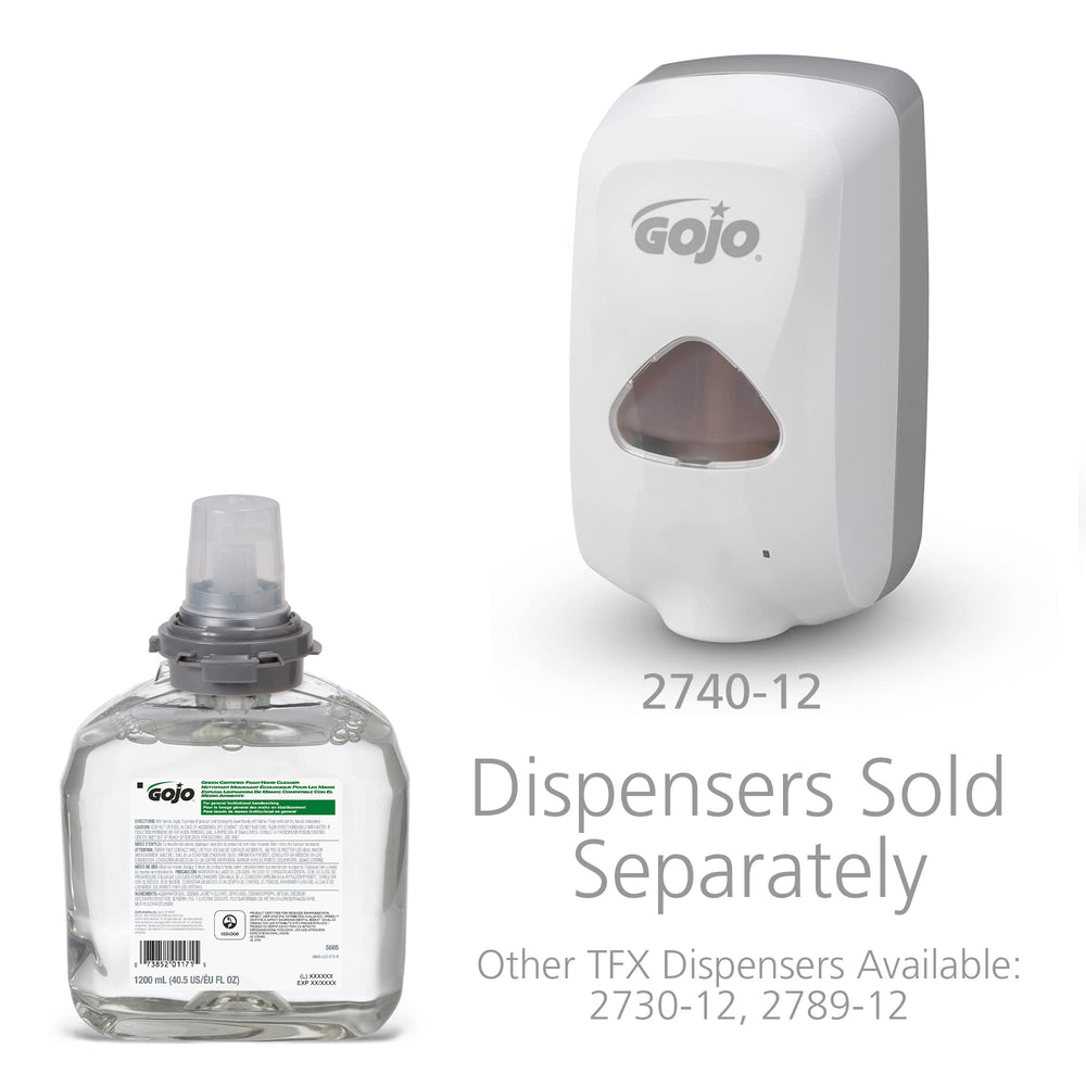 GOJO foam texture in hand demonstrating rich lather and gentle cleansing benefit