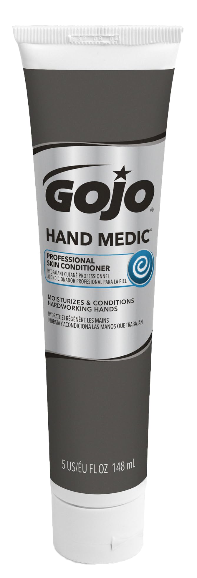GOJO Hand Medic PROf front tube showing label and compact size for on-site conditioning