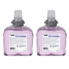 GOJO premium foam handwash front packaging showing cranberry scent and refill benefit