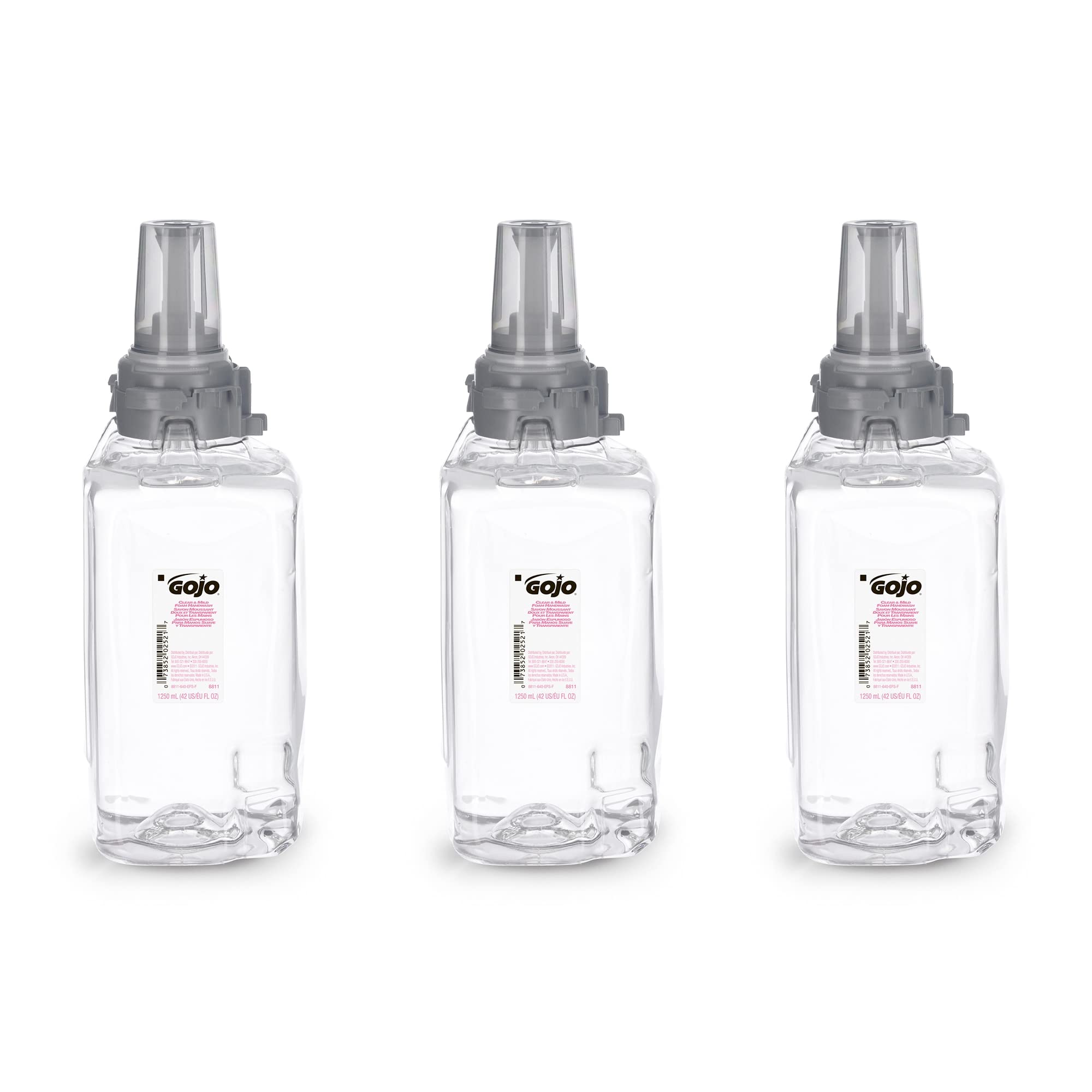 GOJO refill front label showing product name and size, assures reliable supply
