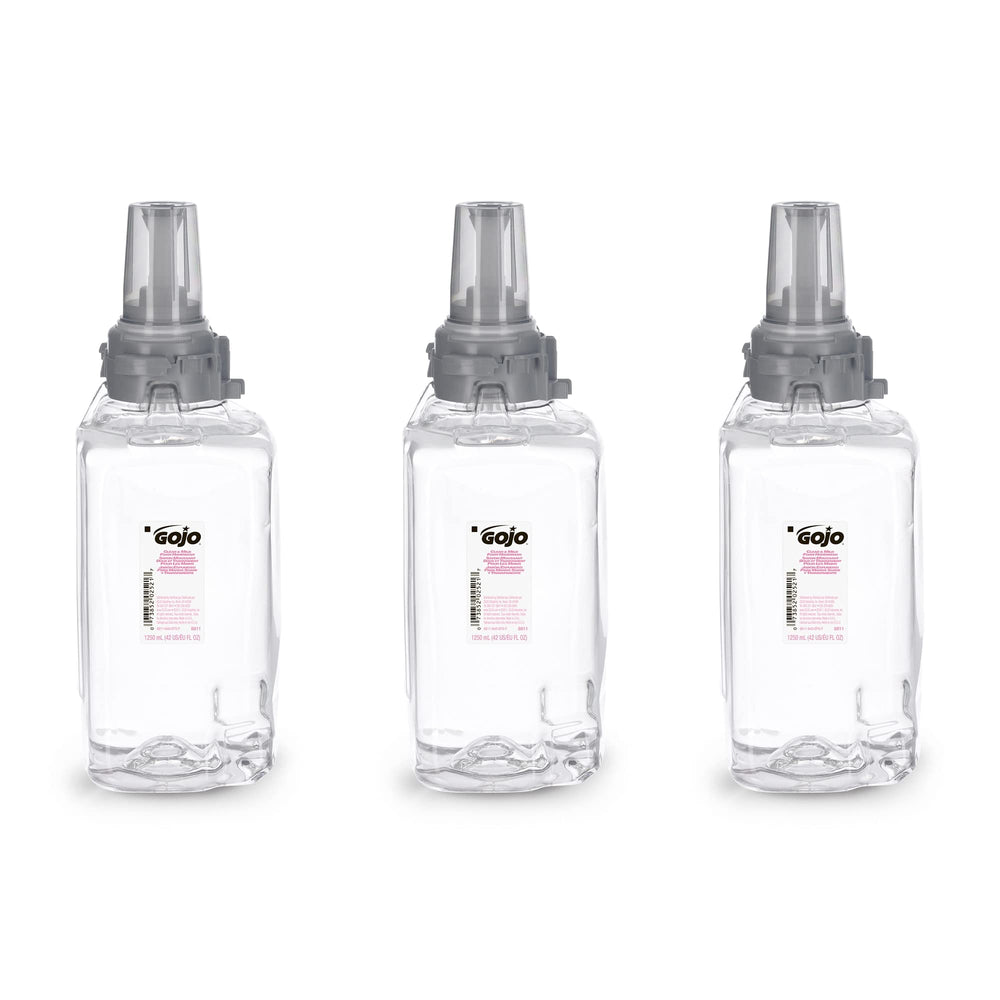 GOJO refill front label showing product name and size, assures reliable supply