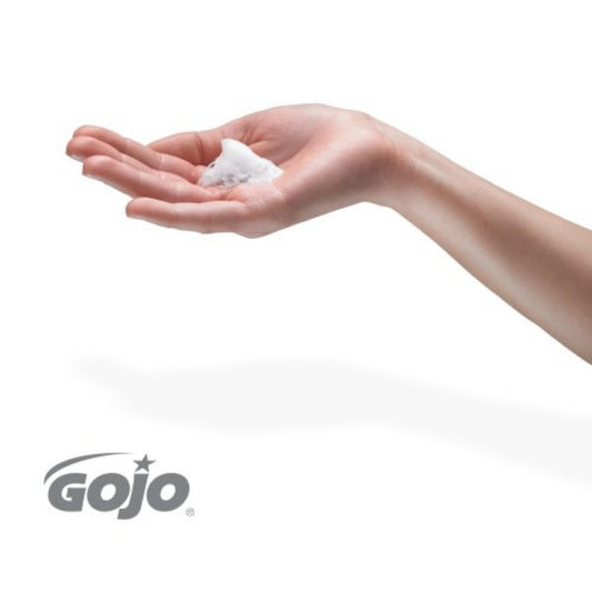GOJO sanitary-sealed refill valve close-up ensures hygienic dispensing