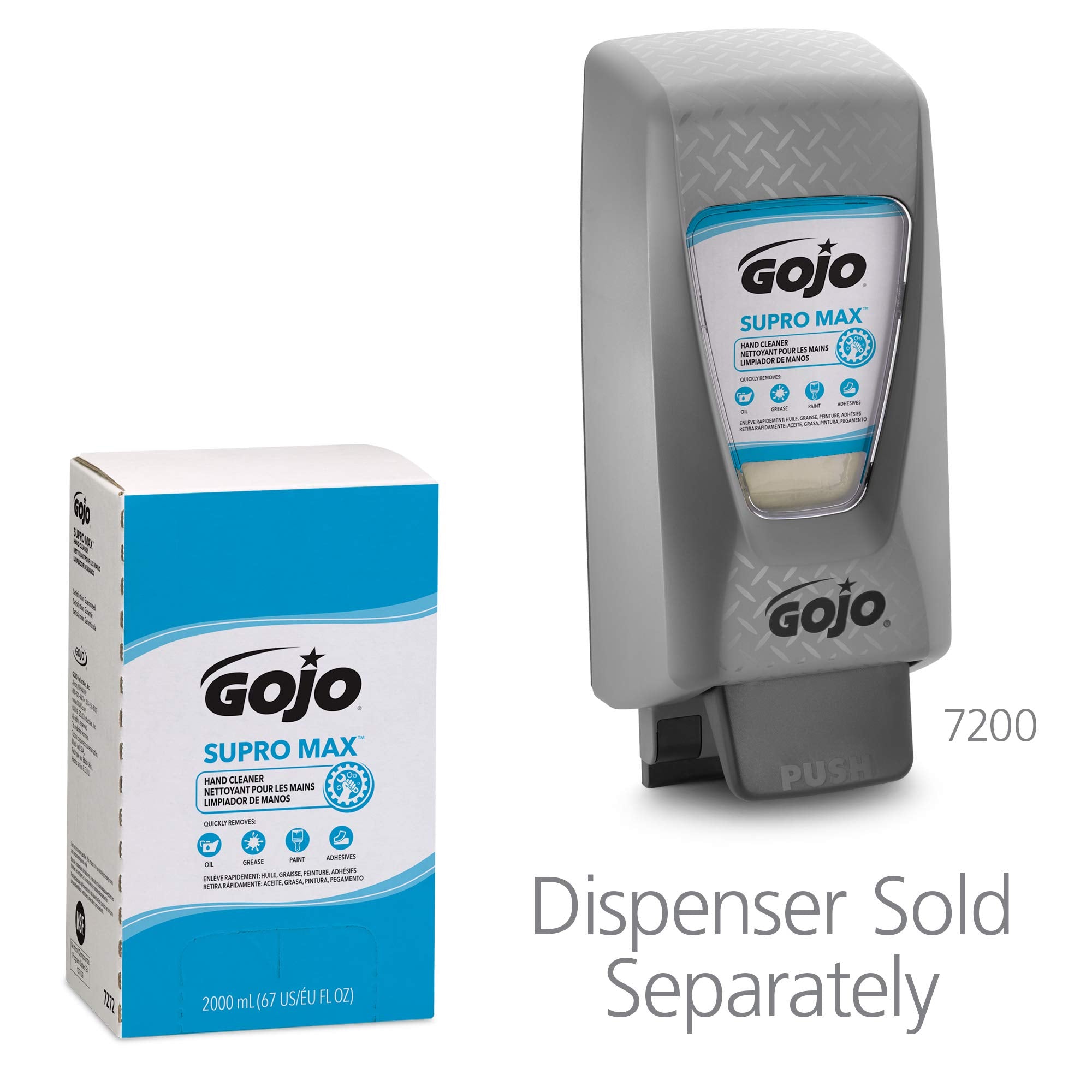 GOJO SUPRO MAX inside PRO TDX dispenser demonstrating easy refill installation